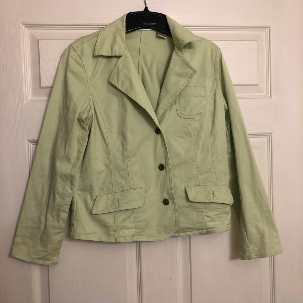 Lime green Cotton Spring jacket - Picture 2 of 5
